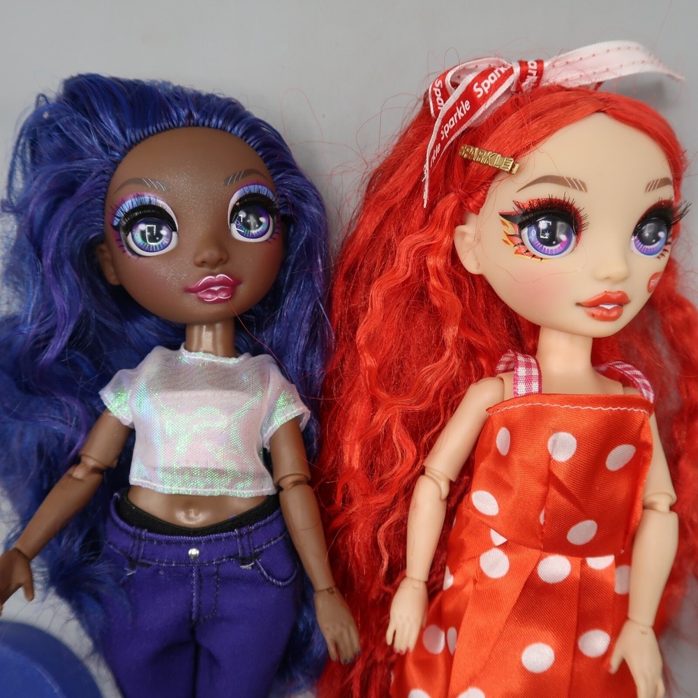 2 Rainbow High Cheer Ruby & Krystal Bailey 11" Articulated Fashion Doll Lot - Picture 1 of 7